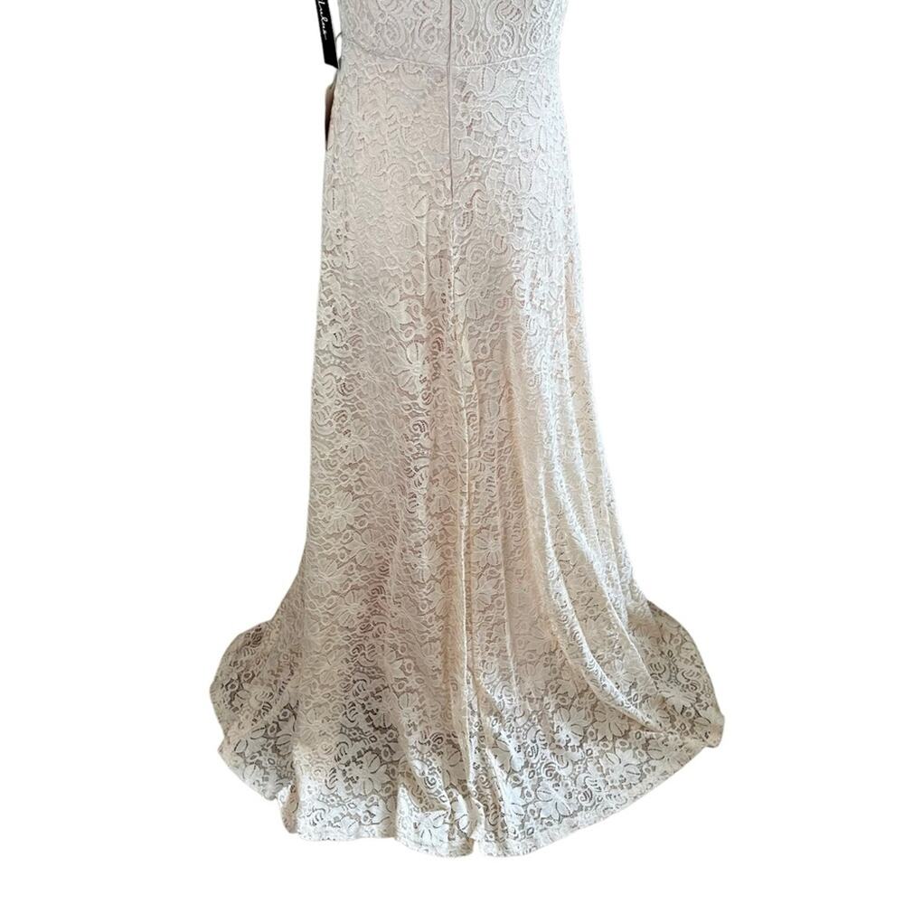 Lulus Luciana Blush Floral Lace Scoop Back Maxi Dress Wedding Prom Small S - Picture 10 of 12
